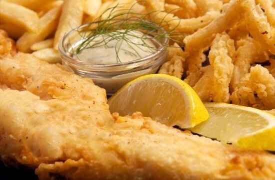 Hake, Calamari & Chips
